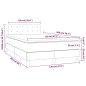 vidaXL Giroletto a Molle con Materasso Marrone Scuro 120x200cm Tessuto