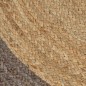 Tappeto Lavorato a Mano in Juta con Bordo Grigio 120 cm Tappeto Lavorato a Mano in Juta con Bordo Grigio 120 cm