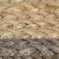Tappeto Lavorato a Mano in Juta con Bordo Grigio 120 cm Tappeto Lavorato a Mano in Juta con Bordo Grigio 120 cm