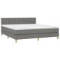 vidaXL Giroletto a Molle con Materasso Grigio Scuro 180x200 cm Tessuto