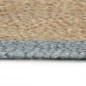 Tappeto Lavorato a Mano in Juta con Bordo Verde Oliva 90 cm Tappeto Lavorato a Mano in Juta con Bordo Verde Oliva 90 cm