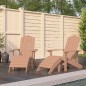 Sedie da Giardino Adirondack 2 pz con Poggiapiedi HDPE Marrone Sedie da Giardino Adirondack 2 pz con Poggiapiedi HDPE Marrone
