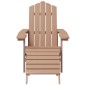 Sedie da Giardino Adirondack 2 pz con Poggiapiedi HDPE Marrone Sedie da Giardino Adirondack 2 pz con Poggiapiedi HDPE Marrone