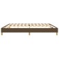 vidaXL Giroletto senza Materasso Marrone Scuro 200x200 cm in Tessuto
