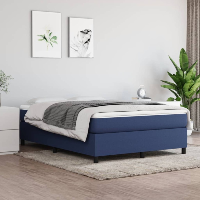 vidaXL Giroletto senza Materasso Blu 140x190 cm in Tessuto vidaXL Giroletto senza Materasso Blu 140x190 cm in Tessuto