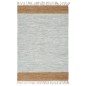 Tappeto Chindi Artigianale Pelle 190x280 cm Grigio Chiaro Tanno Tappeto Chindi Artigianale Pelle 190x280 cm Grigio Chiaro Tanno