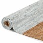 Tappeto Chindi Artigianale Pelle 190x280 cm Grigio Chiaro Tanno Tappeto Chindi Artigianale Pelle 190x280 cm Grigio Chiaro Tanno