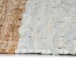 Tappeto Chindi Artigianale Pelle 190x280 cm Grigio Chiaro Tanno Tappeto Chindi Artigianale Pelle 190x280 cm Grigio Chiaro Tanno