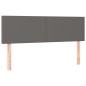 vidaXL Giroletto a Molle con Materasso Grigio 140x190 cm in Similpelle