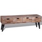 Armadietto consolle TV con 4 cassetti in legno anticato di teak Armadietto consolle TV con 4 cassetti in legno anticato di teak