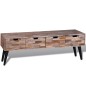 Armadietto consolle TV con 4 cassetti in legno anticato di teak Armadietto consolle TV con 4 cassetti in legno anticato di teak