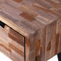 Armadietto consolle TV con 4 cassetti in legno anticato di teak Armadietto consolle TV con 4 cassetti in legno anticato di teak