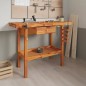 Banco Lavoro Cassetto e Morse 92x48x83 cm Legno Massello Acacia Banco Lavoro Cassetto e Morse 92x48x83 cm Legno Massello Acacia