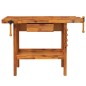 Banco Lavoro Cassetto e Morse 92x48x83 cm Legno Massello Acacia Banco Lavoro Cassetto e Morse 92x48x83 cm Legno Massello Acacia
