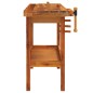 Banco Lavoro Cassetto e Morse 92x48x83 cm Legno Massello Acacia Banco Lavoro Cassetto e Morse 92x48x83 cm Legno Massello Acacia