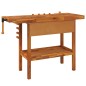 Banco Lavoro Cassetto e Morse 92x48x83 cm Legno Massello Acacia Banco Lavoro Cassetto e Morse 92x48x83 cm Legno Massello Acacia
