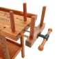 Banco Lavoro Cassetto e Morse 92x48x83 cm Legno Massello Acacia Banco Lavoro Cassetto e Morse 92x48x83 cm Legno Massello Acacia