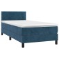 vidaXL Giroletto a Molle con Materasso Blu Scuro 80x200 cm in Velluto