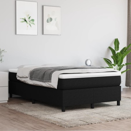 vidaXL Giroletto senza Materasso Nero 120x200 cm Tessuto