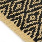 Tappeto Chindi Tessuto a Mano Pelle e Cotone 160x230 cm Nero Tappeto Chindi Tessuto a Mano Pelle e Cotone 160x230 cm Nero