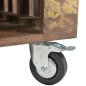 vidaXL Tavolino da Salotto con 4 Ruote in Legno di Recupero vidaXL Tavolino da Salotto con 4 Ruote in Legno di Recupero