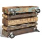 vidaXL Tavolino da Salotto con 4 Ruote in Legno di Recupero vidaXL Tavolino da Salotto con 4 Ruote in Legno di Recupero
