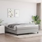 Giroletto a Molle Grigio Chiaro 180x200 cm in Tessuto Giroletto a Molle Grigio Chiaro 180x200 cm in Tessuto
