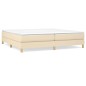 vidaXL Giroletto senza Materasso Crema 200x200 cm in Tessuto