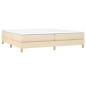 vidaXL Giroletto senza Materasso Crema 200x200 cm in Tessuto