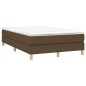 vidaXL Giroletto senza Materasso Marrone Scuro 120x200 cm Tessuto