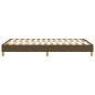 vidaXL Giroletto senza Materasso Marrone Scuro 120x200 cm Tessuto