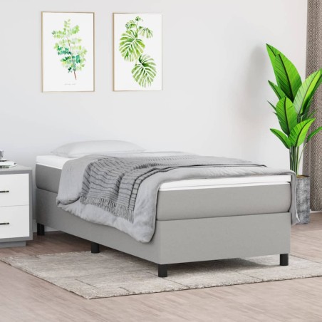 vidaXL Giroletto senza Materasso Grigio Chiaro 90x190 cm Tessuto