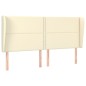 Testiera ad Orecchio Crema 203x23x118/128 cm in Similpelle Testiera ad Orecchio Crema 203x23x118/128 cm in Similpelle