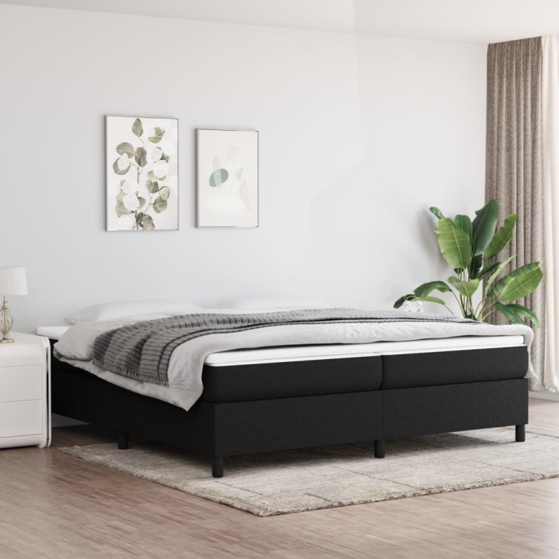 Giroletto a Molle Nero 200x200 cm in Tessuto Giroletto a Molle Nero 200x200 cm in Tessuto
