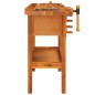 Banco Lavoro Cassetti e Morse 124x52x83cm Legno Massello Acacia Banco Lavoro Cassetti e Morse 124x52x83cm Legno Massello Acacia