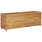 Fioriera 150x40x55 cm in Legno Massello di Teak e Acciaio Fioriera 150x40x55 cm in Legno Massello di Teak e Acciaio