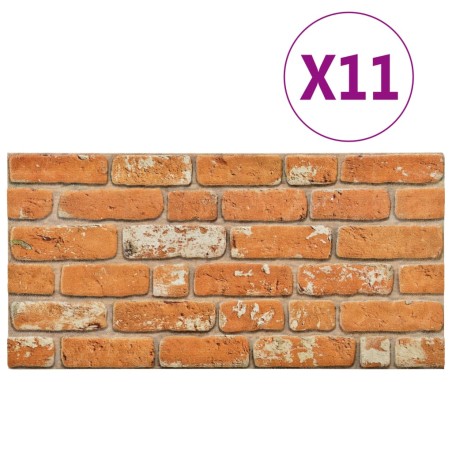 vidaXL Pannelli Murali 3D con Design Mattoni Marrone Chiaro 10 pz EPS