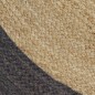 Tappeto Lavorato a Mano in Juta con Bordo Grigio Scuro 120 cm Tappeto Lavorato a Mano in Juta con Bordo Grigio Scuro 120 cm