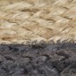 Tappeto Lavorato a Mano in Juta con Bordo Grigio Scuro 120 cm Tappeto Lavorato a Mano in Juta con Bordo Grigio Scuro 120 cm