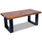 Tavolino da Caffè in Legno Massello di Teak e Resina 100x50 cm Tavolino da Caffè in Legno Massello di Teak e Resina 100x50 cm