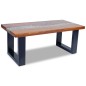 Tavolino da Caffè in Legno Massello di Teak e Resina 100x50 cm Tavolino da Caffè in Legno Massello di Teak e Resina 100x50 cm