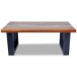Tavolino da Caffè in Legno Massello di Teak e Resina 100x50 cm Tavolino da Caffè in Legno Massello di Teak e Resina 100x50 cm