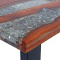Tavolino da Caffè in Legno Massello di Teak e Resina 100x50 cm Tavolino da Caffè in Legno Massello di Teak e Resina 100x50 cm
