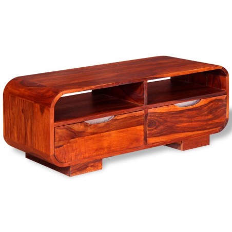 vidaXL Tavolino da Salotto in Legno Massello di Sheesham 90x40x35 cm