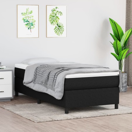 vidaXL Giroletto senza Materasso Nero 80x200 cm Tessuto