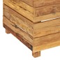 Fioriera 50x40x55 cm in Legno Massello di Teak e Acciaio Fioriera 50x40x55 cm in Legno Massello di Teak e Acciaio