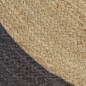 Tappeto Lavorato a Mano in Juta con Bordo Grigio Scuro 90 cm Tappeto Lavorato a Mano in Juta con Bordo Grigio Scuro 90 cm