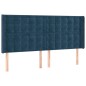 Testiera ad Orecchio Blu Scuro 203x23x118/128 cm in Velluto Testiera ad Orecchio Blu Scuro 203x23x118/128 cm in Velluto