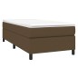 vidaXL Giroletto senza Materasso Marrone Scuro 100x200 cm Tessuto vidaXL Giroletto senza Materasso Marrone Scuro 100x200 cm Tessuto