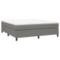 Giroletto a Molle Grigio Scuro 160x200 cm in Tessuto